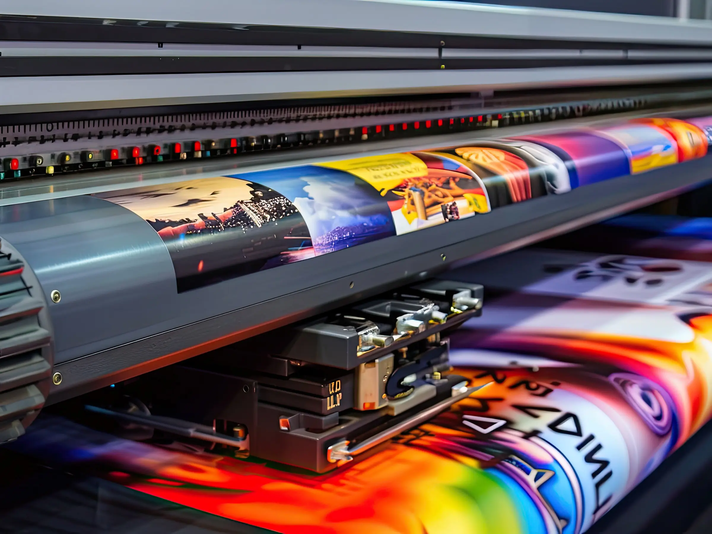 Druckmaschine mit durchlaufendem Papier