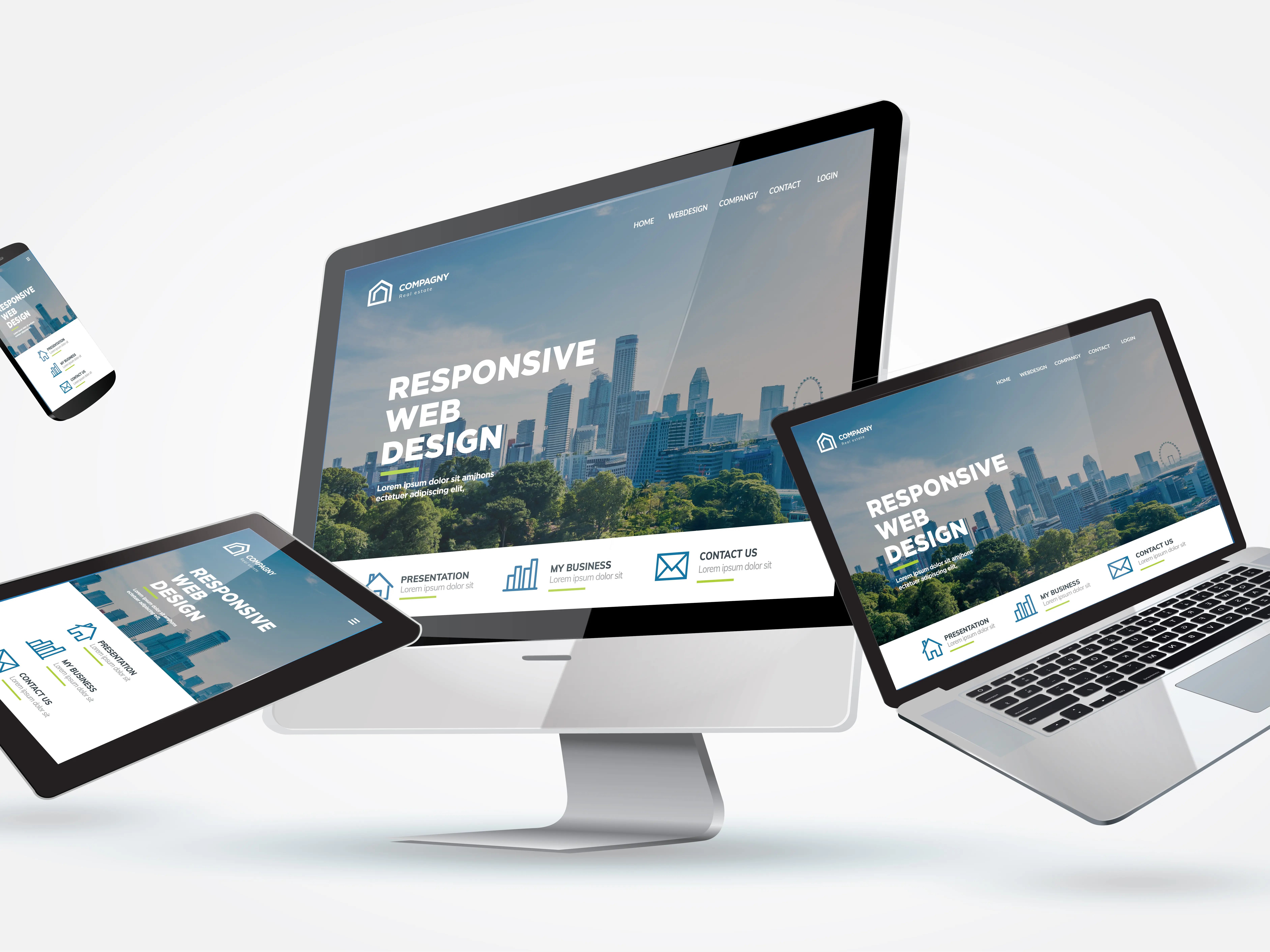 Mehrere Bildschirme: PC, Laptop, Tablet, Handy